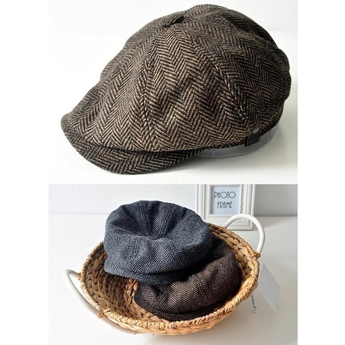 Men Beret Hats Octagonal Newsboy Flat Hat Cap Vintage Newsboy Painter Beret Hats - Picture 15 of 28