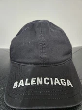 Balenciaga BLACK LOGO Cap Hat Adjustable NWOT Rare