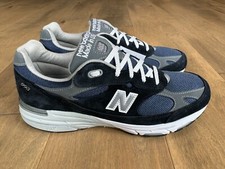 New Balance 993 Made In USA Suede Shoes Navy White WR993NV Women's Size 10 NWOB