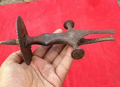 19c Vintage Handmade Indo Persian Grid Cut Design Iron Sword