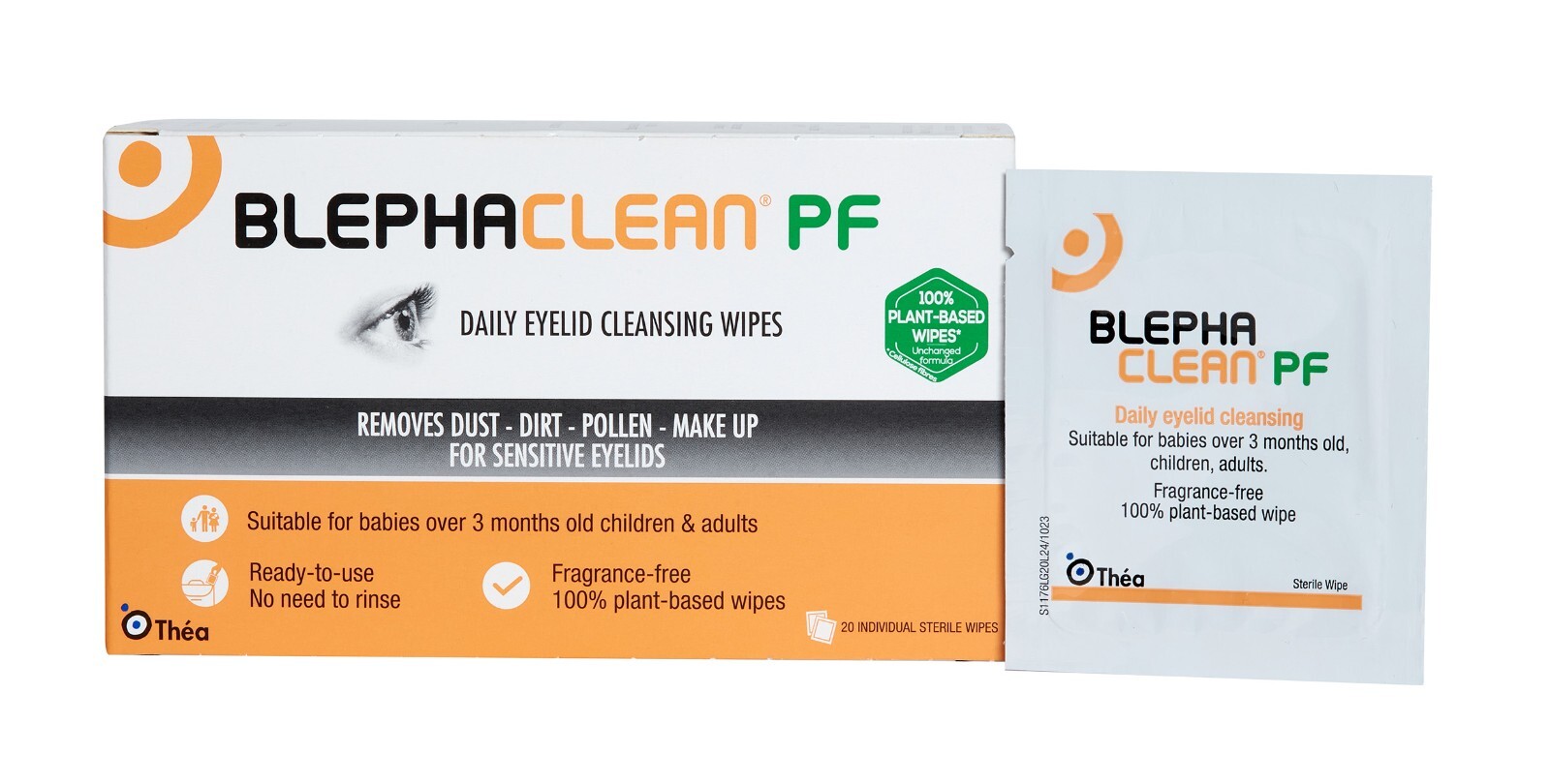 Blephaclean Eyelid Sterile Cleansing Wipes dry eye blepharitis Thea