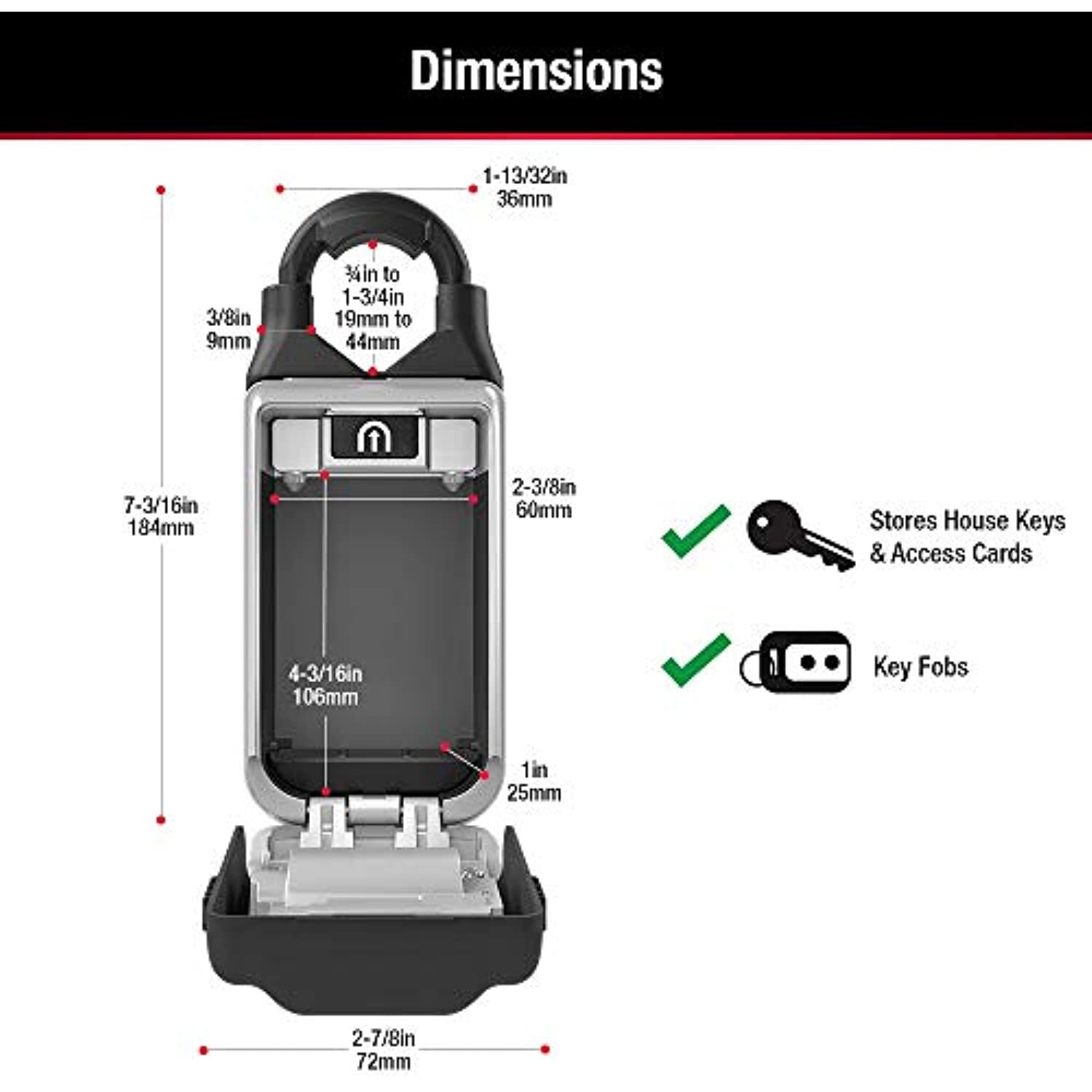 Master Lock 5420D Set Your Own Combination Portable Lock Box with ...