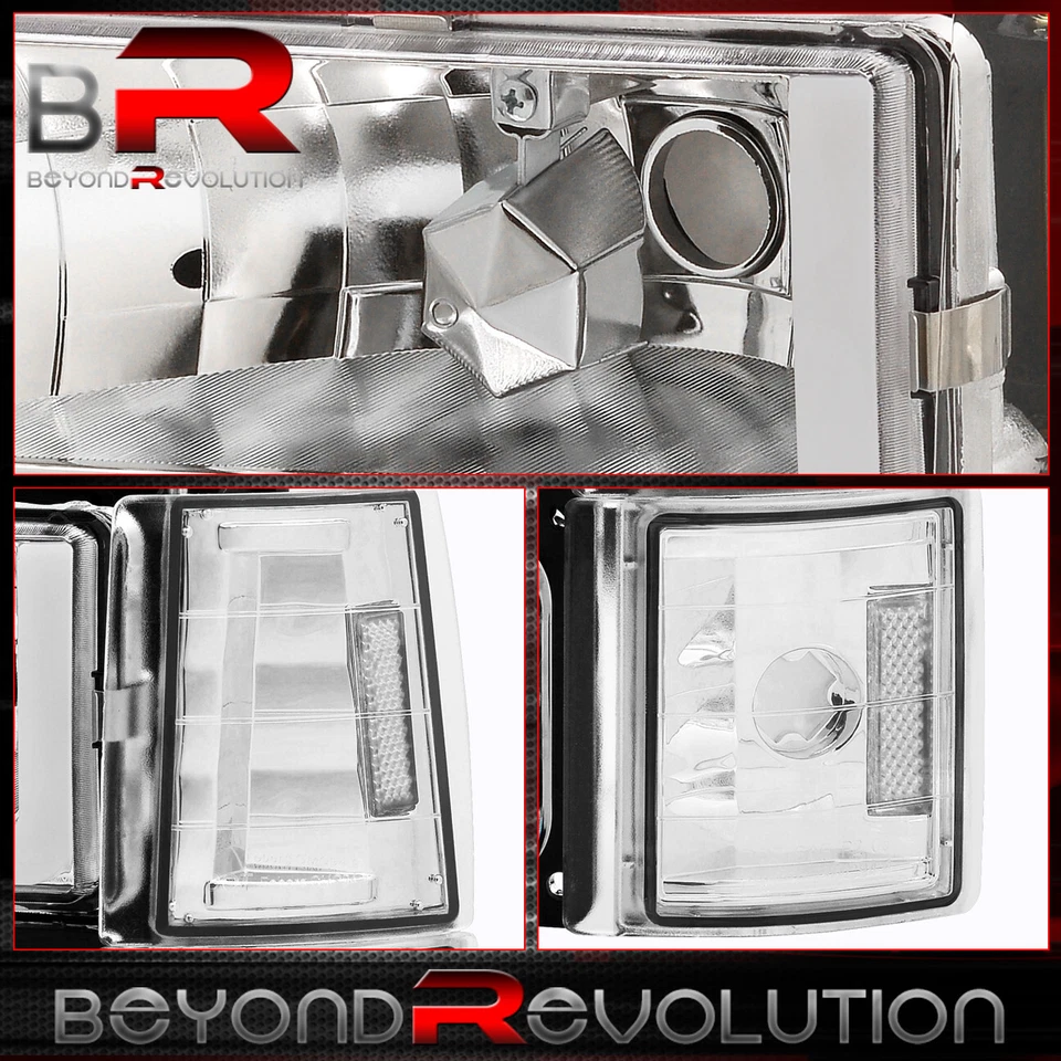 Faros LED DRL transparentes lámpara de parachoques para GMC C10 C/K C1500 C2500 C3500 1994-1998 Foto 3 de 4