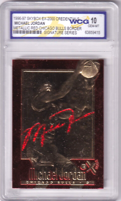 1996-97 Skybox EX-2000 Credentials Michael Jordan Metallic Red WCG