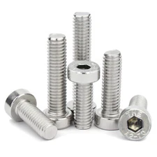 M5 Stainless Steel Low Head Socket Cap Screws, Metric DIN 7984, A2 Coarse Thread