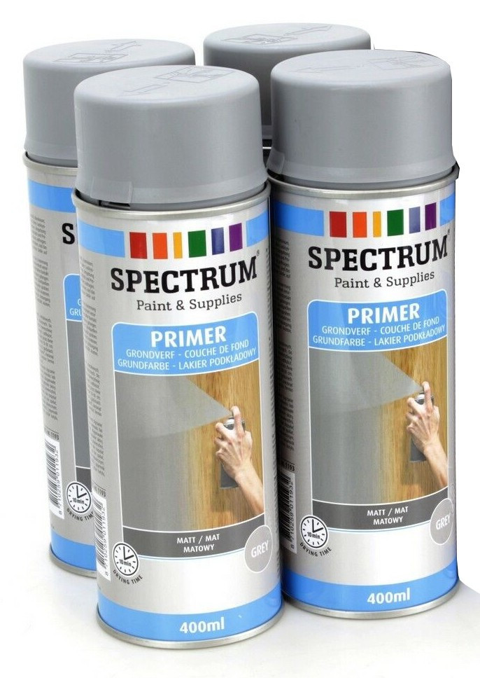 Sous Couche Gris Mat 4 Bombes Peinture pour éviter le décollement