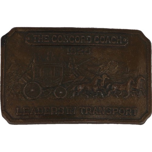 Concord Coach 1829 American Horse-Drawn Stagecoaches 1980s Vintage Belt Buckle