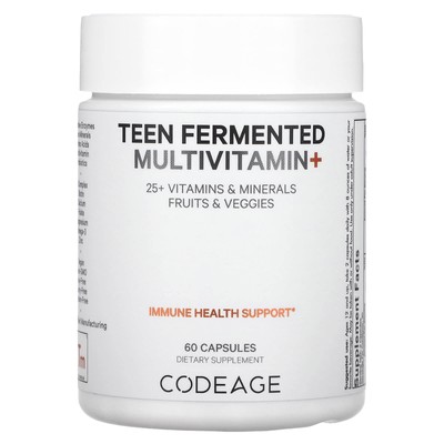 2 X CodeAge, Teen Fermented Multivitamin, 60 Capsules