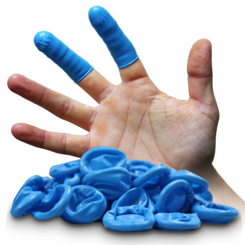 10pc RE-GEN Blue Catering Kitchen Nitrile Finger Dressing Protection Roll Cots - Picture 1 of 1