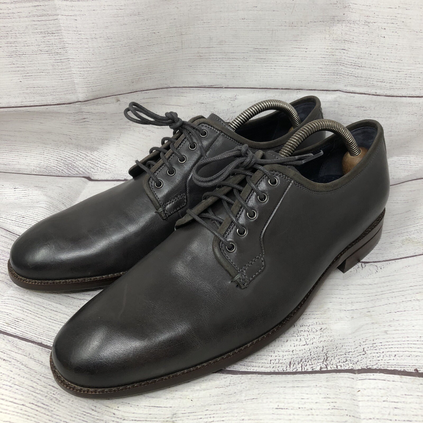 SAOLA Cole Haan Uomo Grand. Scarpe Oxford comode con lacci in pelle grigia 360 taglia 9 5 M