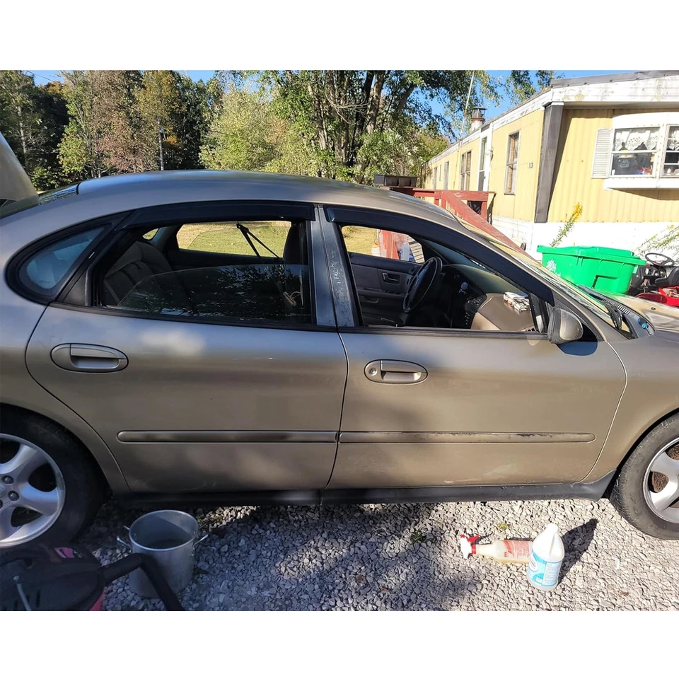 For 1996-2007 Ford Taurus Sedan Dark Smoke Window Visors Deflectors Vent shade - Изображение 3 из 4