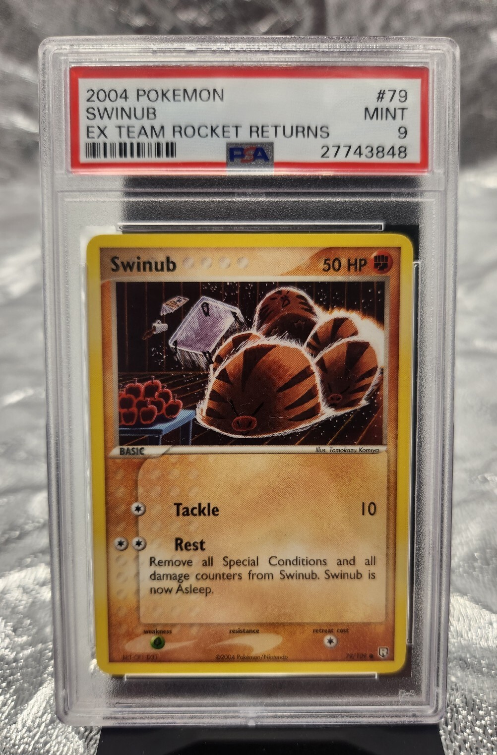 #79 Pokemon Swinub Ex Team Rocket Returns PSA Graded 9 Mint