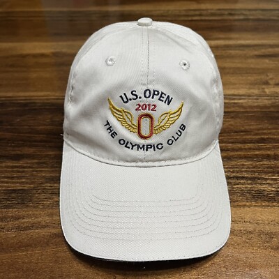 US Open Hat Cap 2012 The Olympic Club Strap Back USGA Member Adjustable Beige