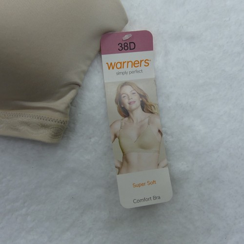 Warners Bra Womens 38D Beige Wireless Lightly Lined Simply Perfect RM1691T - Picture 4 of 10