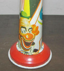 Vintage Tin Litho Noise Maker Horn US Metal Toy Circus Clown New Years Eve Party — photo 4