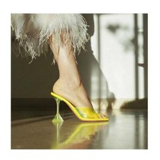 Nasty Gal Neon Green Mules 7.5 Shoes