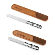 MR GREEN Solid Stainless Double Sided Nail File & Case Manicure Pedicure German