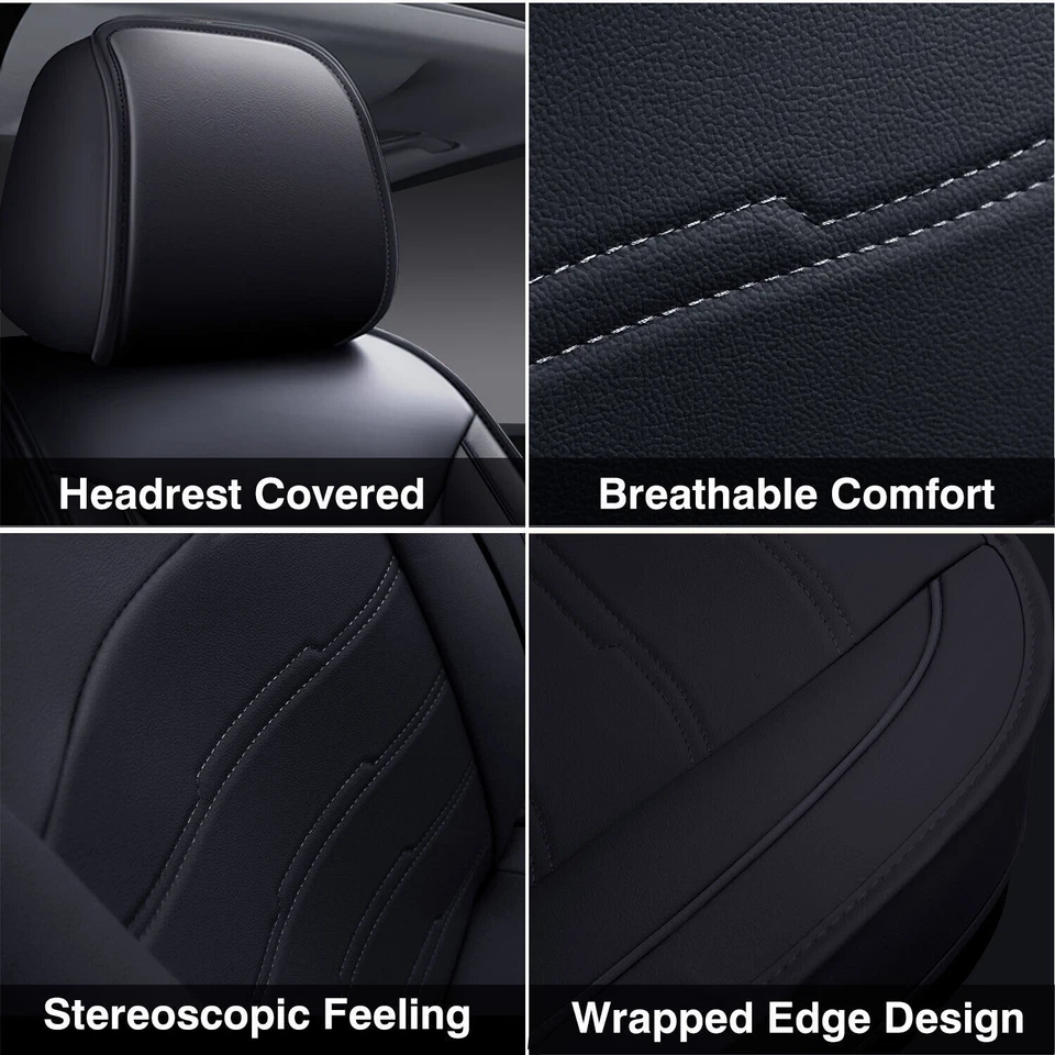 For Lexus Leather Auto Car Seat Cover Full Set Front & Rear Protectors Cushion Foto 4 de 4