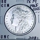 1879 BU GEM MORGAN SILVER DOLLAR UNC MS+++ U.S. MINT RARE COIN 3081