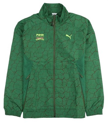 PUMA x TMNT Full Zip Pumatech Track Jacket sz M Medium Turtle Green Windchill