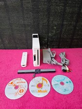 Nintendo Wii White Console System With 3 Games 6 Download Games Complete Set