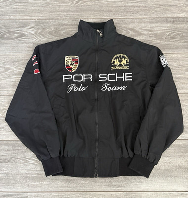 La Martina Porsche Polo Team Bomberjacke Herren schwarz S Stehkragen 