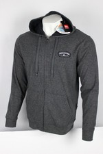 Quiksilver Men's Full Zip Hoodie Patch Logo Super Soft M Medium Black