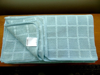 JOHN LEWIS DUCK EGG BLUE LARGE BLANKET OR THROW 85% COTTON 100" x 90"