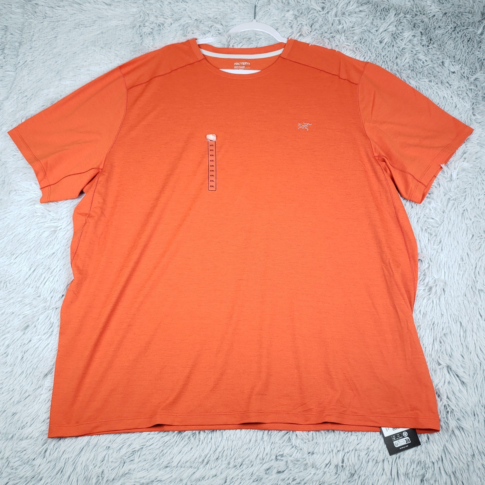 Nuova camicia Arc'teryx uomo 2XL Cormac girocollo arancione Solaris Heather Performance