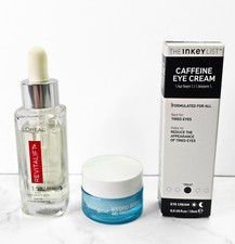 Lot 3 Beauty Products Loreal Hyaluronic, Neutrogena Hydro Boost, Inkey eye Cream