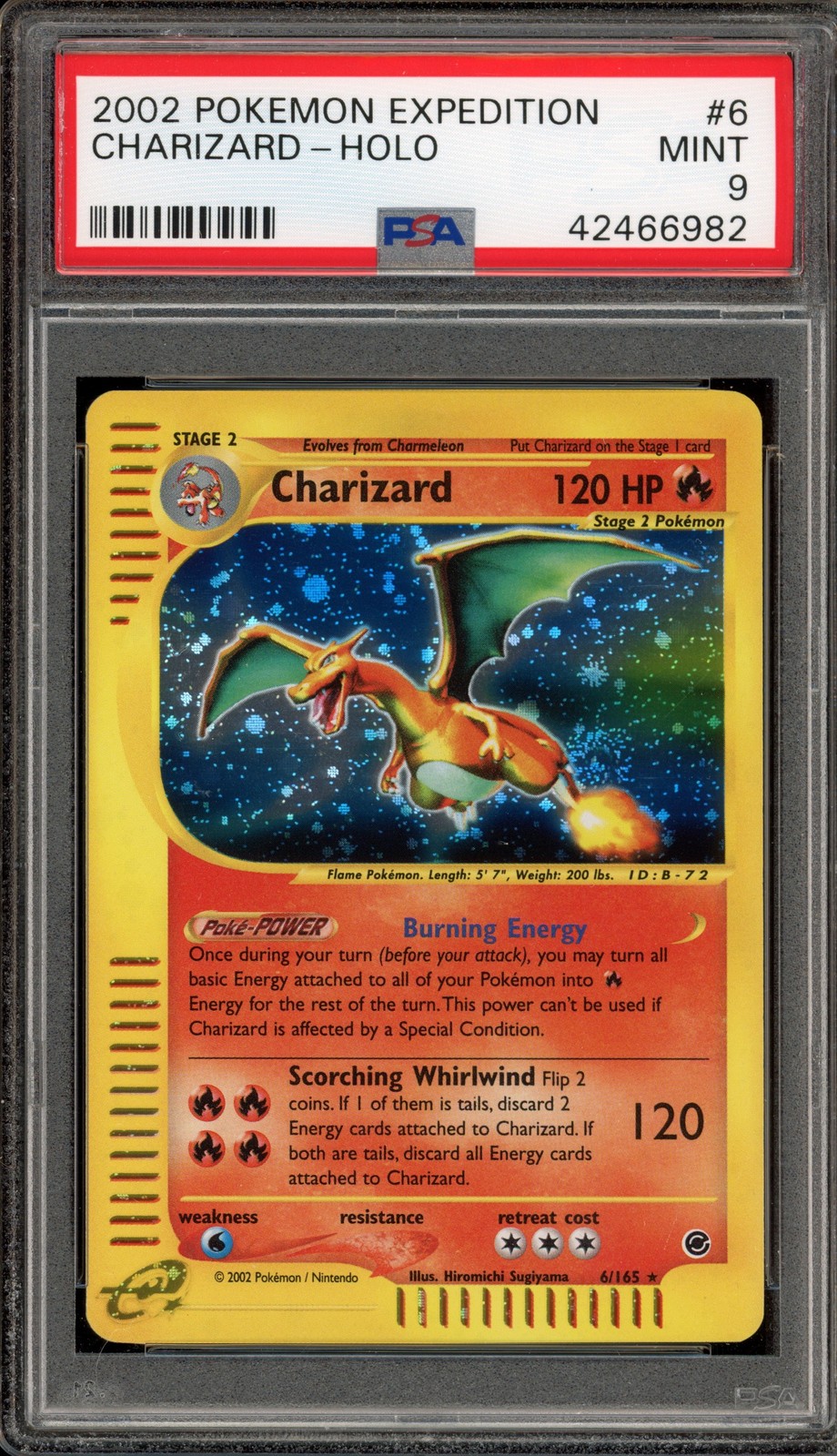 Pokemon Charizard Expedition Holo Rare #6 PSA 9 Mint