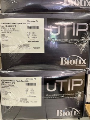 BioTix M-0011-9FC, 10uL Universal Pipette Tips, 10 rack 96 = 960 tips FREE SHIP