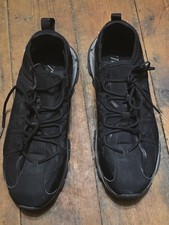 Zara Trainers Mens Size UK 10 EUR 45 Black Lace-Up Casual Shoes Sneakers