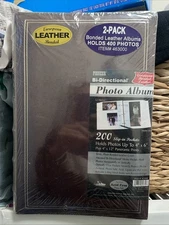 Vintage Pioneer Leather Photo Albums Set Of 2 Each Holds 400 Photos 4x6 Burgundy