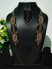 Handmade Necklace Seed Bead Boho American Style Netiv Beaded Multi Strand