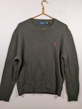 Polo Ralph Lauren Specked Knit Crewneck Wool Blend Sweater Green Mens Size L