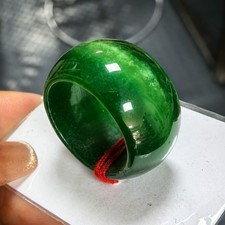 Emerald Green Jadeite Ring Mens Jade Adjustable Thumb Ring Jewelry Gift
