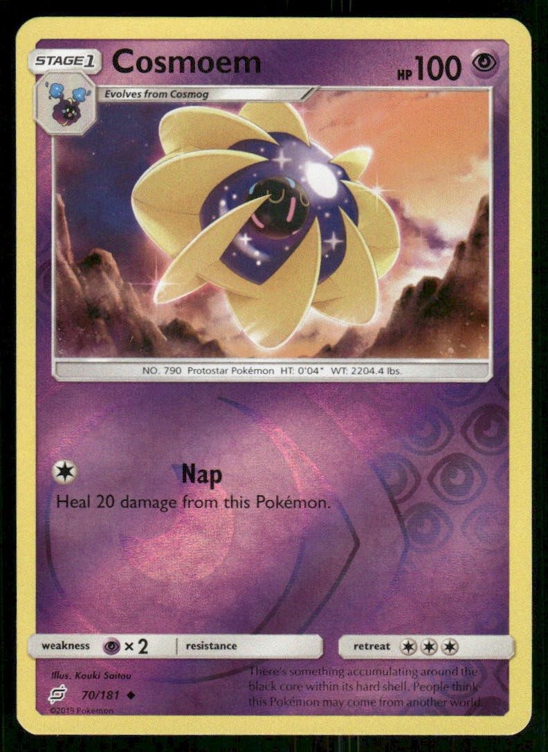 2019 Pokemon Cosmoem Uncommon Team Up 70/181 Reverse Holo LP