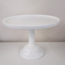 12 Inch Mosser White Glass Milk Glass Cake Stand. Perfect for weddings.