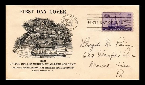 DR JIM STAMPS US COVER STEAMSHIP SAVANNAH FDC SCOTT 923 MERCHANT MARINE ACADEMY