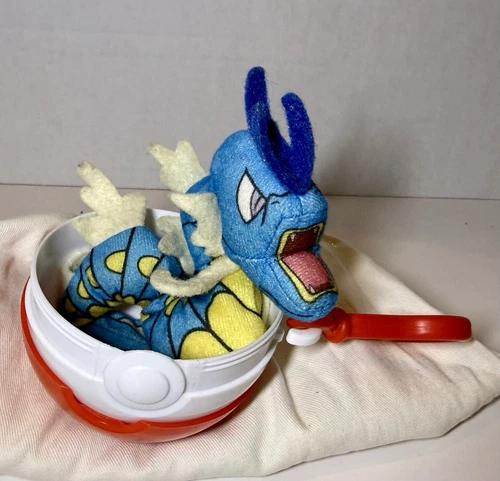 Gyarados #130 Pokémon plush toy  1999 Burger King promotion, inside a Poké Ball
