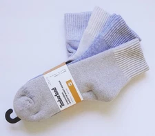 TIMBERLAND Women Cushioned Shortie Boot Socks 4 Pairs COTTON Blend - New