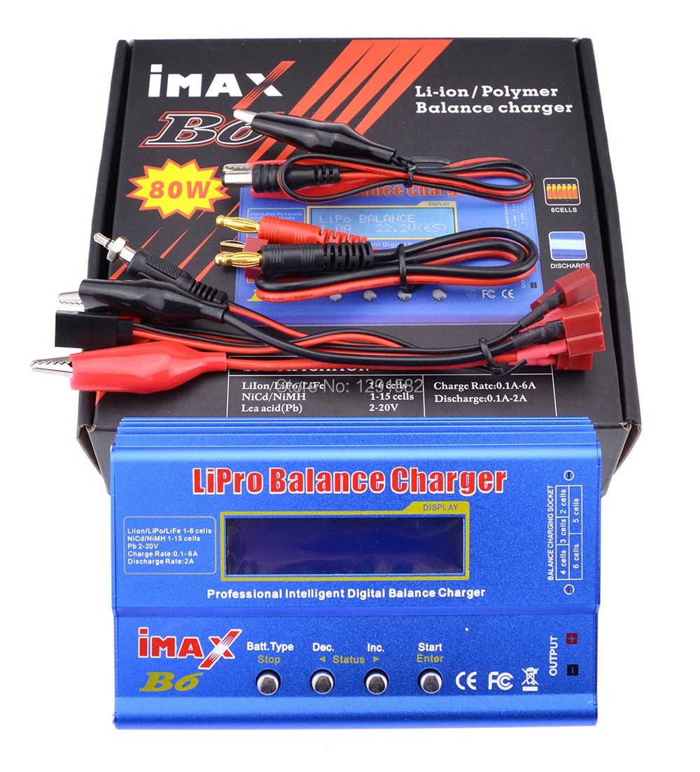 Imax B6 80W Digital LCD RC Li-Po Life Nimh Nicd Akku Balance Ladegerät Charger