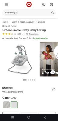 Graco Simple Sway Baby Swing