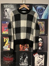 Y2K 2000  s Helmut Lang Wool / mohair checkered Sweater Women  s S