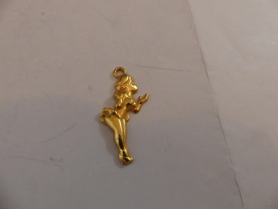 FEVE METAL DORE PENDENTIF PIN-UP 1990 - Photo 1/1