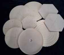 Vtg Wilton Plastic Cake Separator Plates Bulk Lot of 9 Mixed Sizes Shapes