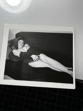 Vintage 1950's Girlie PIN UP Photo Risque B&W Original Nude #291