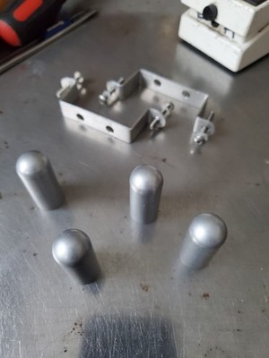 Silvertone electric guitar pick up covers & brackets Lipstick Pickup Danelectro