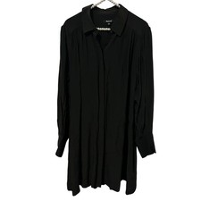 Madewell Long Sleeve Large Button Front Relaxed Fit Mini Dress Whimsigoth Witchy